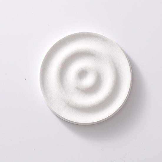 6-Pack White Instant Dry Diatomite Round Coaster Tray(10x10CM) - Ultra-Absorbent Bathroom Sink Caddy & Cup Mat