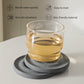 6-Pack White Instant Dry Diatomite Round Coaster Tray(10x10CM) - Ultra-Absorbent Bathroom Sink Caddy & Cup Mat