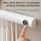 White 4-Slot Compact UV Toothbrush Sanitizer with Turbo Drying Fan & LCD Display - Anti-Dust Toothbrush Holder, 10-Minute One-Touch Deep Clean