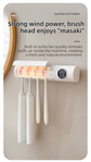 White 4-Slot Compact UV Toothbrush Sanitizer with Turbo Drying Fan & LCD Display - Anti-Dust Toothbrush Holder, 10-Minute One-Touch Deep Clean