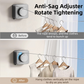 White 4.2M Heavy Duty Invisible Retractable Clothesline - Rustproof & Drill-Free Laundry Hanger with 20kg Load Capacity