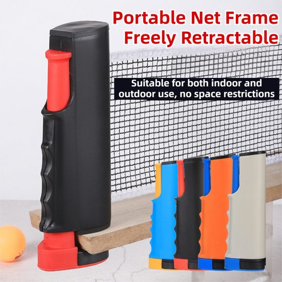 Black Portable Table Tennis Set with 2 Paddles, 3 Balls and Carry Bag - 165cm Retractable Ping Pong Net & Post - Indoor/Outdoor Professional Training Kit