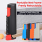 Grey Portable Table Tennis Set with 2 Paddles, 3 Balls and Carry Bag - 165cm Retractable Ping Pong Net & Post - Indoor/Outdoor Professional Training Kit