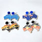 4-Pair Wooden Australia Map Silhouette Earrings - Lightweight Geometric Ear Drops, Cultural Decor Gift