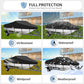 Sliver Heavy-Duty V-Hull Shield for 16 to 18 FT Yachts - All-Weather Water / Dust / UV Resistant 190T Silver Coated  Marine Protector