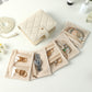 White Nappa Leather Anti-Oxidation Jewelry Storage Book with 5 Velvet Pouches - Compact Organizer for Watches, Earrings, Rings & Gold Ornaments