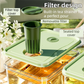 5L Compact Fridge-Ready Cold Drink Dispenser with Spigot, Timer and Infuser Filter - Food-Grade PP & Heat Resistant Fruit Tea Tank