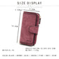 Purplish red Large Capacity Long Wallet Frosted PU Leather Clutch Bag with 14 Card Slots and Zipper Compartment fits Smartphone for Everyday Use Australia