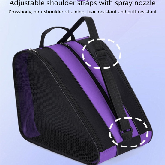 Pink 3-Compartment Roller Skate Bag Breathable Mesh Ice Skate Carrier with Adjustable Shoulder Strap for Kids and Adults Australian Sports Accessories