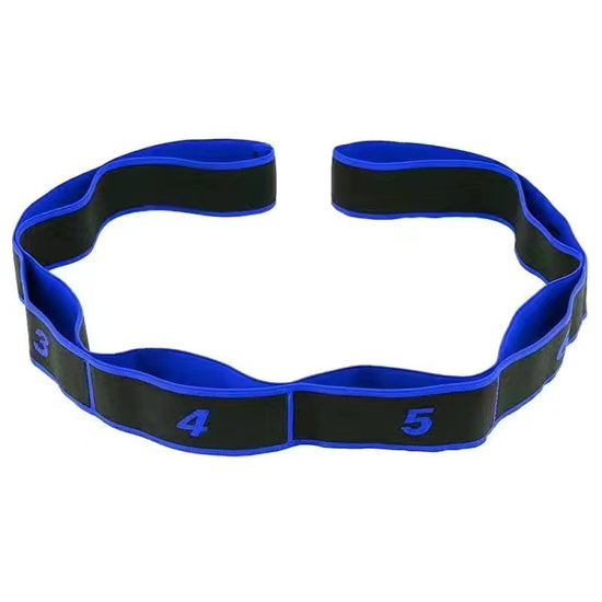 Blue 3 Pack Multi-Loop Yoga Stretching Strap with Numbered Sections 90cm Elastic Resistance Band for Dance Pilates Body Sculpting Australian Fitness Gear