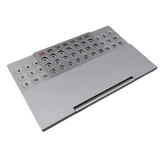 2-PCS Ultra-Thin Metal Desk Calendar – Durable Aluminum Perpetual Calendar for Office or Home Use in Australia