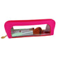 2-Pcs Rose red Transparent Makeup Brush Case – Portable Zippered Cosmetic Pouch with Clear Window for Travel and Daily Use in Australia