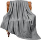 Grey Ultra-Soft Coral Fleece Blanket – Lightweight Summer Throw for Office Naps, Air Conditioning, and Cozy Home Use(120*200cm)