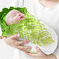 Cute Cabbage-Shaped Fleece Blanket – Fun and Cozy Throw for Naps, Office Use, Air Conditioning, or Baby Swaddling (Green & White)(120cm*120cm)