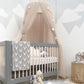 White Nordic Style 7-Layer Tulle Bed Canopy 300cm Extra Long 60cm Dome for Australian Kids Bedroom Nursery and Playroom Decor