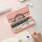 3-Pack Grey Macaron Color Pencil Case with Multi-Compartment Storage Waterproof PP Stationery Organizer for Australian Students School Essentials
