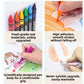 Blue 208-Piece Kids Art Set with Built-in Trifold Easel Drawing and Painting Kit for Students with Watercolor Pens Crayons and Pencils for Aussie Homes