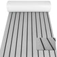 Non-Slip EVA Foam Boat Flooring Sheet Grey with Black Stripes Self-Adhesive Marine Decking Mat for Yacht and Boat Deck DIY Upgrade(2400x600x6mm)
