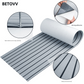 Non-Slip EVA Foam Boat Flooring Sheet Grey with Black Stripes Self-Adhesive Marine Decking Mat for Yacht and Boat Deck DIY Upgrade(2400x600x6mm)
