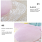 White Elegant Butterfly Lace Throw Pillow 60x45cm Soft Decorative Cushion for Sofa Bedroom Office and Car Comfort Backrest Accessory