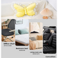 Brown Elegant Butterfly Lace Throw Pillow 60x45cm Soft Decorative Cushion for Sofa Bedroom Office and Car Comfort Backrest Accessory