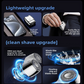 Silver Mini Electric Shaver with Dual Floating Heads Magnetic Suction and IPX5 Waterproofing for Men Travel Grooming Compact Rechargeable Razor AU Stock