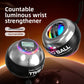 Blue LED Gyro Ball Wrist Power Trainer with Digital Counter and Auto-Start Zinc Alloy Core for Grip Strength and Stress Relief in Australian Homes