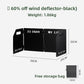 Black Heavy-Duty 4-Fold Camping Stove Windshield Portable Steel Wind Deflector for Outdoor Cooking and Picnics with Storage Bag