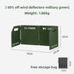 Green Heavy-Duty 4-Fold Camping Stove Windshield Portable Steel Wind Deflector for Outdoor Cooking and Picnics with Storage Bag