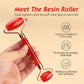 Double Green Dual-Head Resin Facial Roller and Heart-Shaped Gua Sha Set for Home SPA Skincare and Face Neck Massage