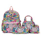 Pattern KT 4-Piece Large Capacity School Backpack Set for Primary Students Years 3-6 Durable Nylon Lightweight Rucksack with Handbag for Daily Australian School Life