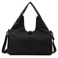 Black Women Large Capacity Yoga Gym Bag with Shoe Compartment and Mat Strap Water Resistant Travel Duffel Lightweight Tote for Fitness and Weekend Trips