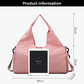 Black Women Large Capacity Yoga Gym Bag with Shoe Compartment and Mat Strap Water Resistant Travel Duffel Lightweight Tote for Fitness and Weekend Trips