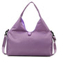 Purple Women Large Capacity Yoga Gym Bag with Shoe Compartment and Mat Strap Water Resistant Travel Duffel Lightweight Tote for Fitness and Weekend Trips