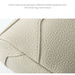Beige Women Genuine First Layer Cowhide Boston Bag Fashionable Handheld Crossbody Shoulder Bag with 115cm Adjustable Strap