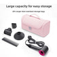 Grey Portable Hair Dryer and Curler Storage Bag Waterproof PU Leather Travel Case with Hanging Hook for Local Professionals and Modern Lifestyles