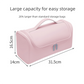 Pink Portable Hair Dryer and Curler Storage Bag Waterproof PU Leather Travel Case with Hanging Hook for Local Professionals and Modern Lifestyles