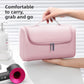 Blue Portable Hair Dryer and Curler Storage Bag Waterproof PU Leather Travel Case with Hanging Hook for Local Professionals and Modern Lifestyles