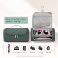 Green Portable Hair Dryer and Curler Storage Bag Waterproof PU Leather Travel Case with Hanging Hook for Local Professionals and Modern Lifestyles