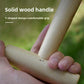 2 Pack Gardening Dibber with T-Shaped Wooden Handle Chrome Tip Seed Sower and Transplanting Tool with Measurement Scale for Local Garden Maintenance