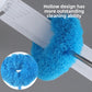 Royal blue Long Handle Ceiling Fan Duster with Hollow Microfiber Head and Extendable Stainless Steel Pole for High Reach Home Cleaning Efficiency