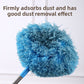 Orange Long Handle Ceiling Fan Duster with Hollow Microfiber Head and Extendable Stainless Steel Pole for High Reach Home Cleaning Efficiency