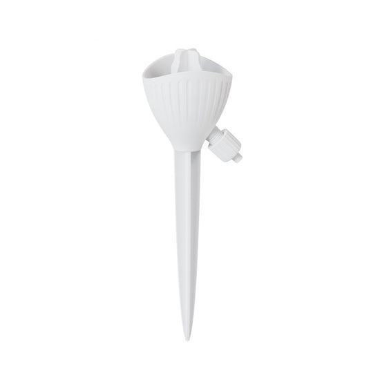 5-PCS White Automatic Plant Watering Spikes with Adjustable Flow Control Universal Fit 5 Pack for Indoor and Outdoor Potted Plants Reliable Gardening Solution for Local Homes