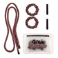 2-PCS Dark coffee Heatless Hair Curler Set Extra Long Overnight Soft Ribbon for Natural Big Waves Damage-Free Professional Home Styling Solution for Local Women