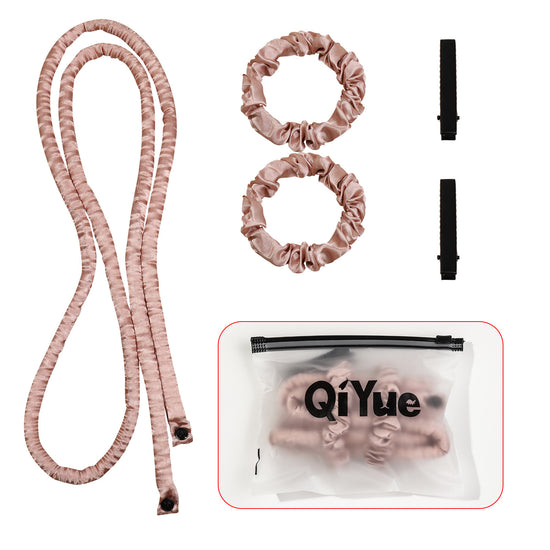 2-PCS Puff pastry Heatless Hair Curler Set Extra Long Overnight Soft Ribbon for Natural Big Waves Damage-Free Professional Home Styling Solution for Local Women