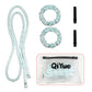2-PCS Sky blue Heatless Hair Curler Set Extra Long Overnight Soft Ribbon for Natural Big Waves Damage-Free Professional Home Styling Solution for Local Women