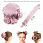 Pink Heatless Hair Curler Set with Satin Ribbon and Sleep Caps for Overnight Big Waves Easy Damage-Free Styling Solution for Local Women Professional Kit