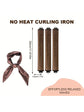 Black Heatless Hair Curler 2 Pack with Satin Scarf and Soft Sponge Rollers for Overnight Big Waves Damage-Free Styling Solution for Local Professionals