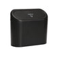 Black Compact Car Trash Can 2 Pack Hanging Storage Bin with Push Lid for Vehicle Door and Seat Back Universal Fit Waste Management Solution for Local Drivers