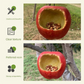 Realistic Apple Shaped Bird Feeder Creative Resin Hanging Ornament for Garden and Courtyard Weather Resistant Decor for Local Wild Bird Enthusiasts